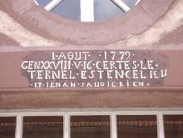 Waldenserkirche Gewissenruh, Inschrift